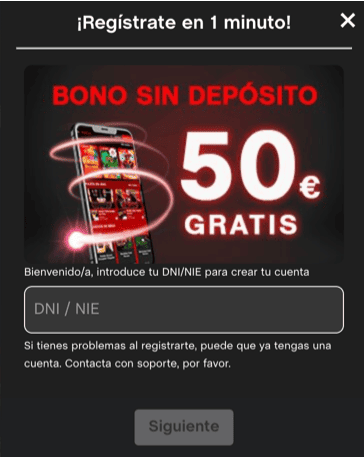 Registration at Emotiva casino